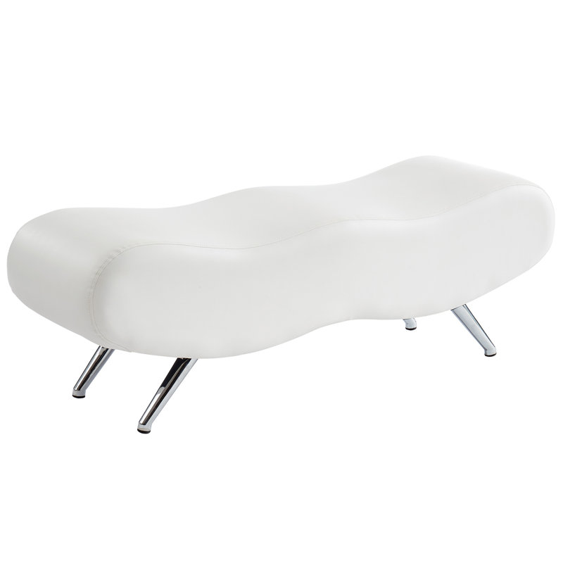 Banc en simili-cuir, Blanc