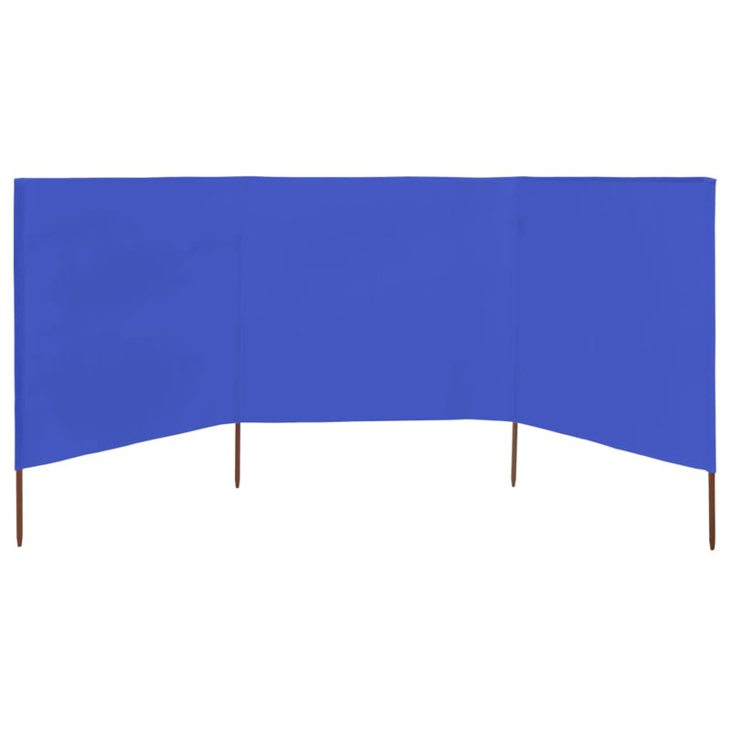 Braud Wood Folding Room Divider, Azure Blue, 150cm H x 400cm W