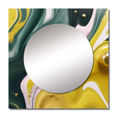 Mascolino - Abstract Marble Square Mirror Wall Decor For Bedroom