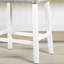 2 tabourets à hauteur de comptoir, sièges de selle en velours gris, blanc délavé, durabilité en bois d'hévéa massif 2 tabourets de,-353335777