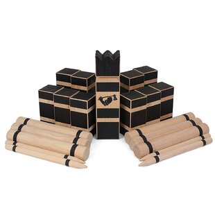 Triumph Premium Kubb Set - Includes 10 Kubb Blocks, 6 Tossing Dowels, 1  King Kubb 4 Corner Pegs
