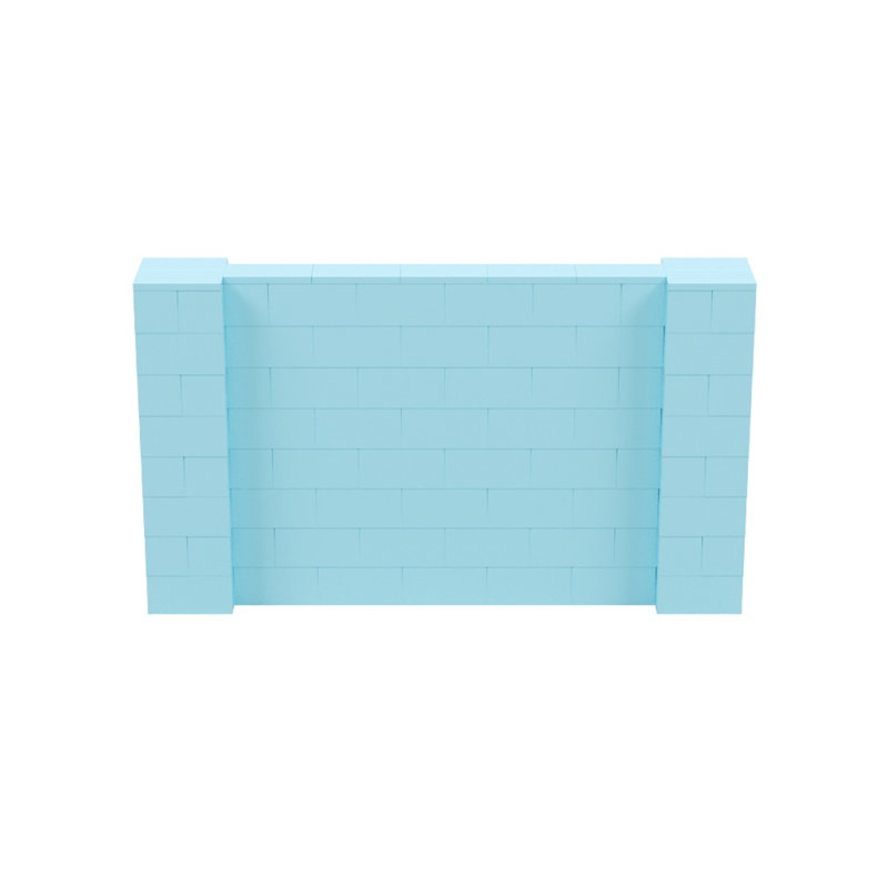 Ensemble mural 4 pi de hauteur Everblock, Bleu clair, 84"