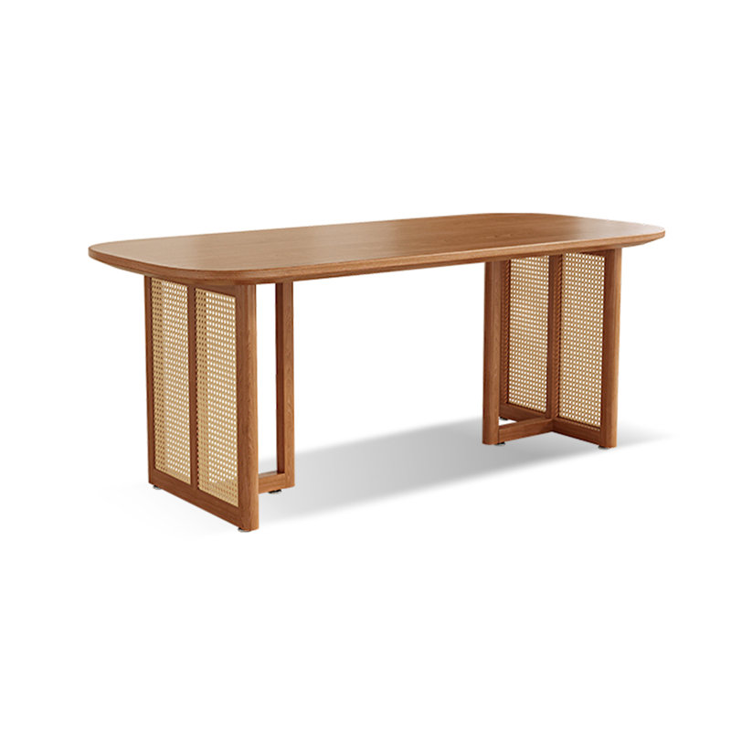 Table de salle à manger brune, H 29,53 po x L 62,99 po x l 31,5 po