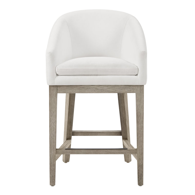 Tabouret de comptoir Bethea, Tweed perlé Prestige