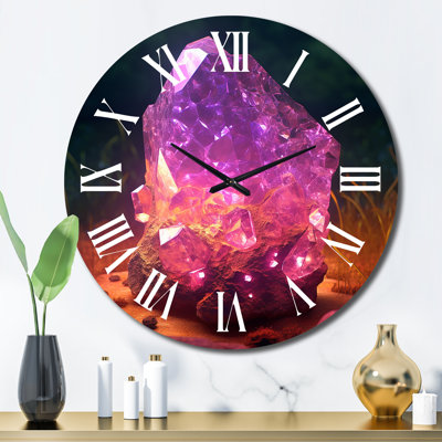 Horloge murale mauve