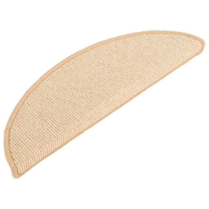 Beaty Non-Slip Stair Tread, Cream, Semi-Circle 17cm x 56cm