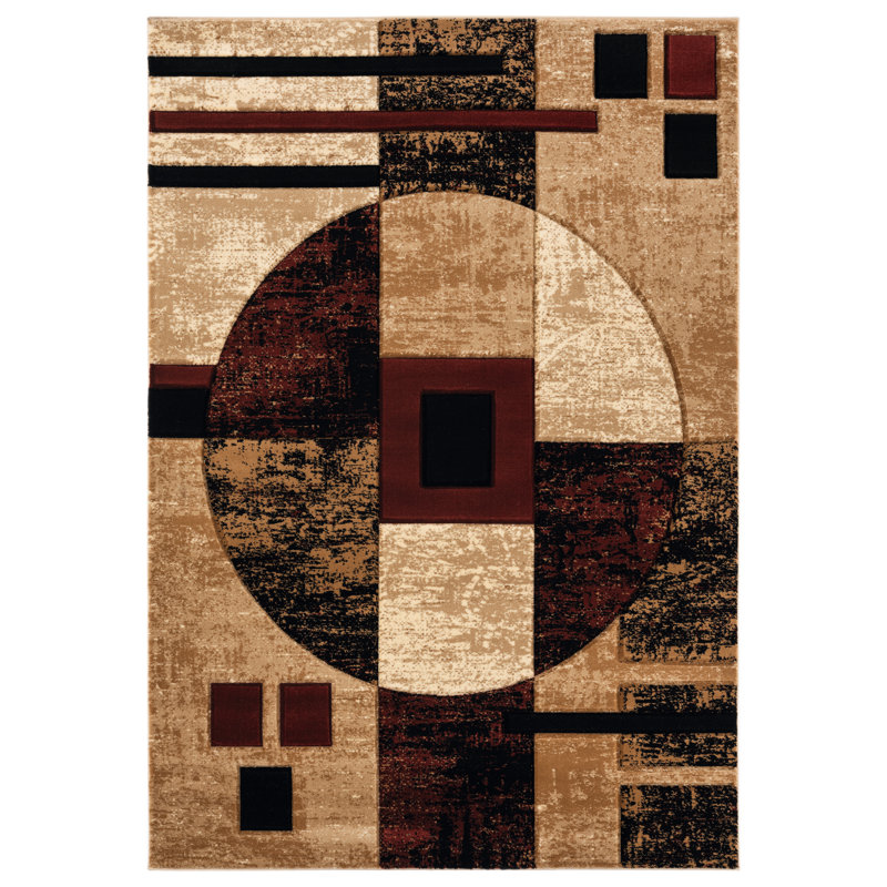 Merito Abstract Indoor Rug, Rectangle 1'10" x 2'8"