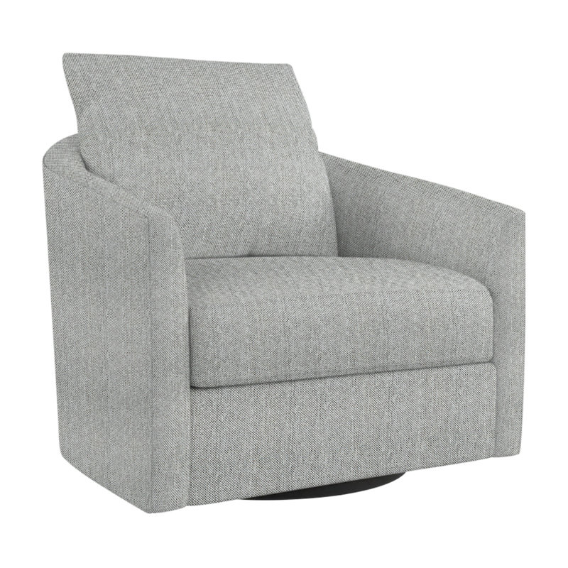 Camden Swivel Patio Chair with Cushions, Light Grey/Dark Grey Linen 6032-110