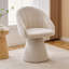 Chaise d'appoint rembourrée en tonneau avec tissu chenille, fauteuil de salle à manger pivotant, fauteuil de coiffeuse confortable avec dossier incurvé pour la salle de maquillage -1476997438