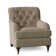 Fauteuil à coussin en duvet capitonné Devan