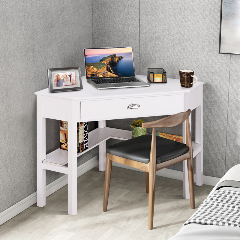 Fedde Computer Desk, White, White