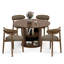 Ensemble de salle à manger 5 pièces avec table de rangement extensible intégrée et 4 chaises-131232166-131232173