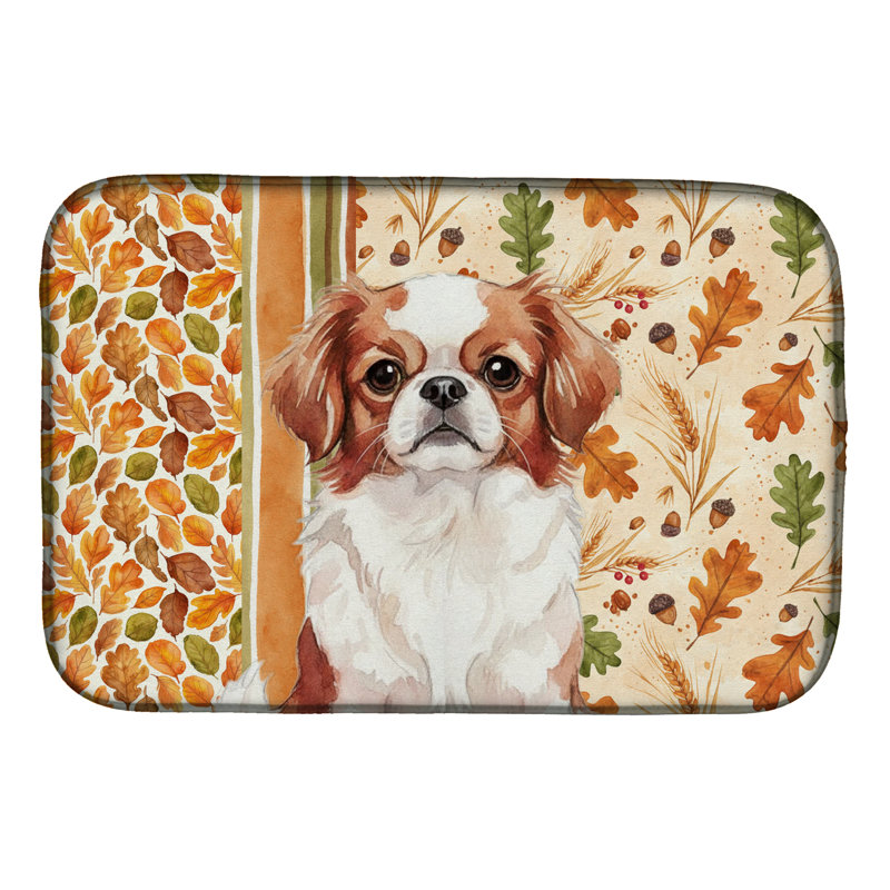 Tapis de vaisselle rouge et blanc