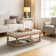 Clymer 47.5" Wide Tufted Rectangle Cocktail Ottoman with Storage Tray