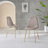 31.5" W Round Marble Effect Dining Set with Faux Leather Chairs-1350634627-1389758698