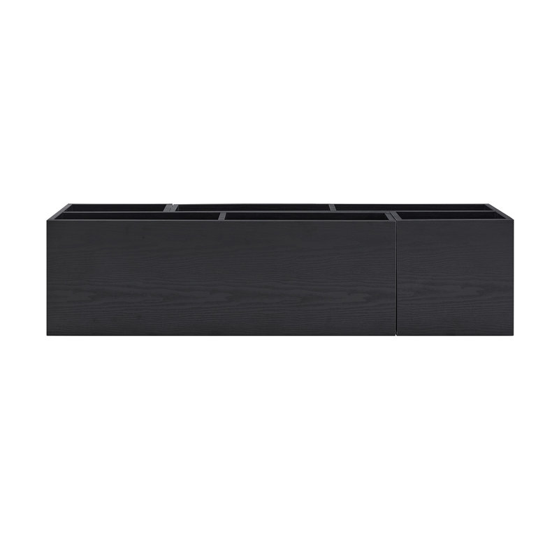 Meuble télé modulaire Freestyle, console multimédia réglable avec compartiments de rangement ouverts, centre de divertissement combinable à volonté pour salon, chambre à coucher, appartement