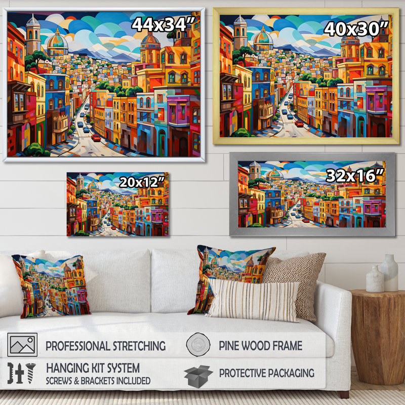 Pop San Francisco II - Imprimé, Toile tendue, H 12 po x l 20 po x P 1 po