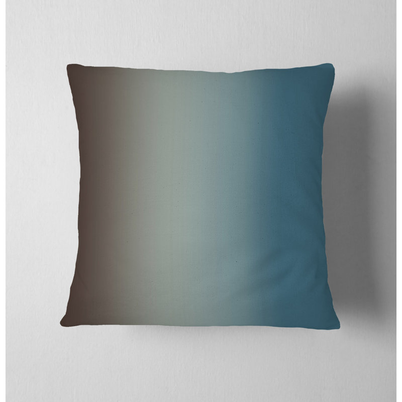 Throw Pillow With Insert, Blue/Brown Ombre 3, 20"H x 20"W