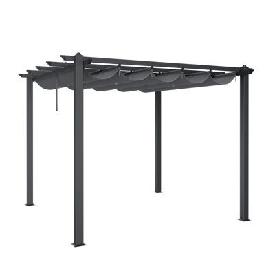 Rolanda Metal Light Grey Pergola
