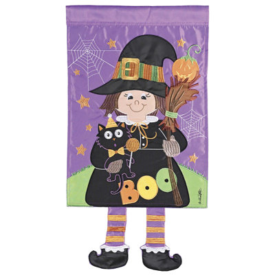 Leeya Double Sided 24'' H x 13'' W Polyester Halloween Garden Flag