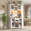 Armoire à café à DEL H 70,9 "avec prises et support à bouteilles de vin-1223836654