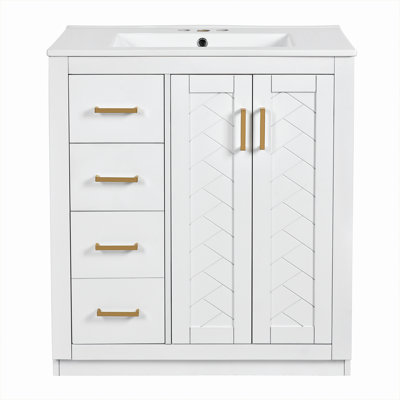 Meuble-lavabo 30 po avec lavabo en céramique