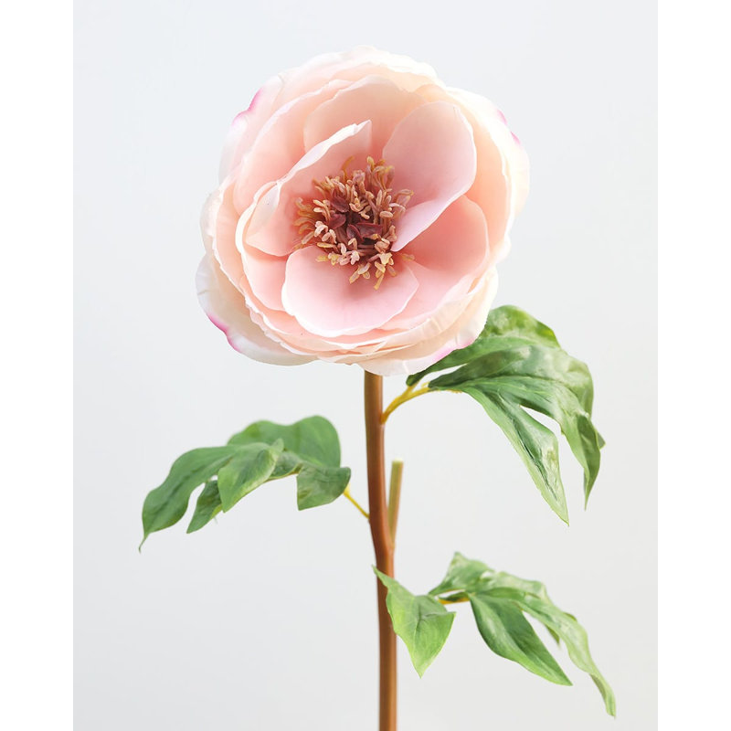 Pivoine rose ouverte Real Touch 21,5 po