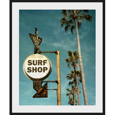 Surf Shop 1 Piece Single Picture Frame Wall Art