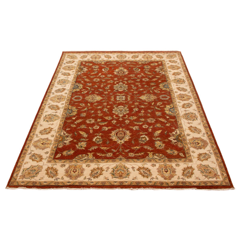 Tapis cuivre foncé noué à la main One Of Kind Jamshidpour 6 pi 6 po x 10 pi 0 po