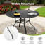 5-Piece Outdoor Patio Dining Set with 360° Swivel Chairs and Round Table-1980311437-1980311433