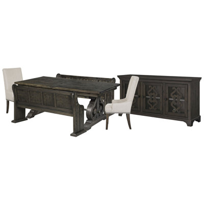 Extendable Rectangular Dining Table With 2 Benches 2 Host Chairs And Server
