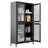 Metal Storage Cabinet Bookcase With 4 Glass Doors And 4 Shelves