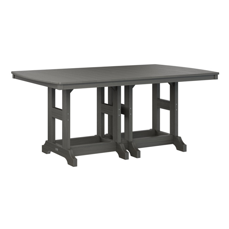 Berlin Gardens Garden Classic 72″ Rectangular Counter Height Dining Table, 35.5" H x 72" W x 44" D, Coastal Gray