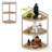 3 Tier Bathroom Counter Organizer, Bathroom Counter Tray And Vanity Organizer, Wood Corner Countertop Organizer For Bathroom