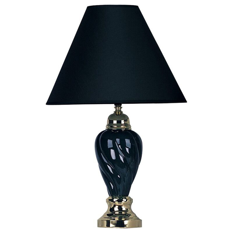 Bannister Ceramic Table Lamp, Black