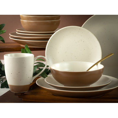 SAND DUNES Piece Stoneware Dinnerware Set - Service for 4