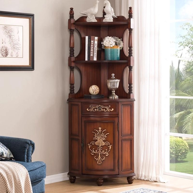 Armoire d'angle en bois manufacturé