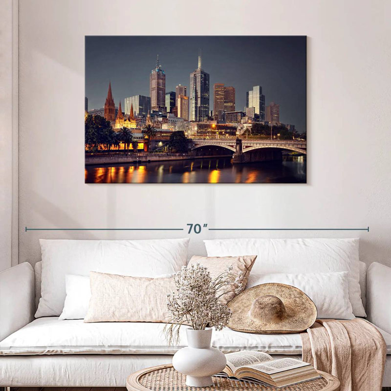 Rorry Melbourne Night Skyline, 30" H x 45" W