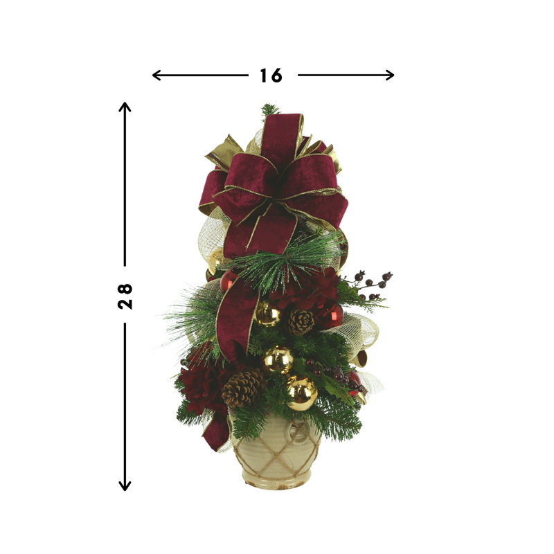 Rustic Burgundy Holiday Tree