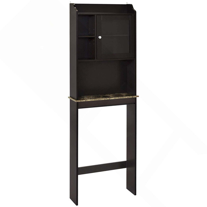 Armoire de rangement moderne en bois au-dessus de la toilette pour la maison et la salle de bain