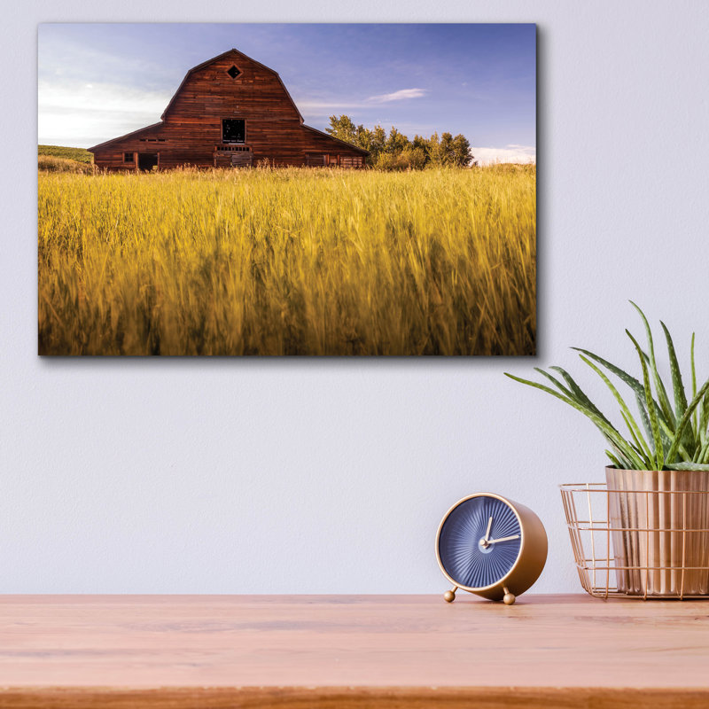 «Barn Sunset 1» par Joe Reimer, H 12 po x l 16 po x P 0,13 po