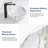 Davivy 16.3"x13.4" White Marbling Bathroom Vessel Sink With Pop Up Drain Oval Vessel Sinks Above Counter