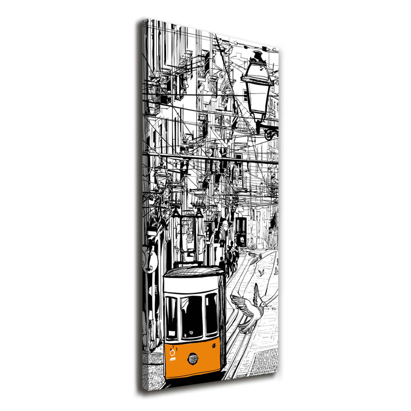 Tram In Lisbon - Wrapped Canvas Print