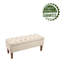 Banc de rangement en tissu Amatucci avec pieds en bois d'hévéa-1370699239