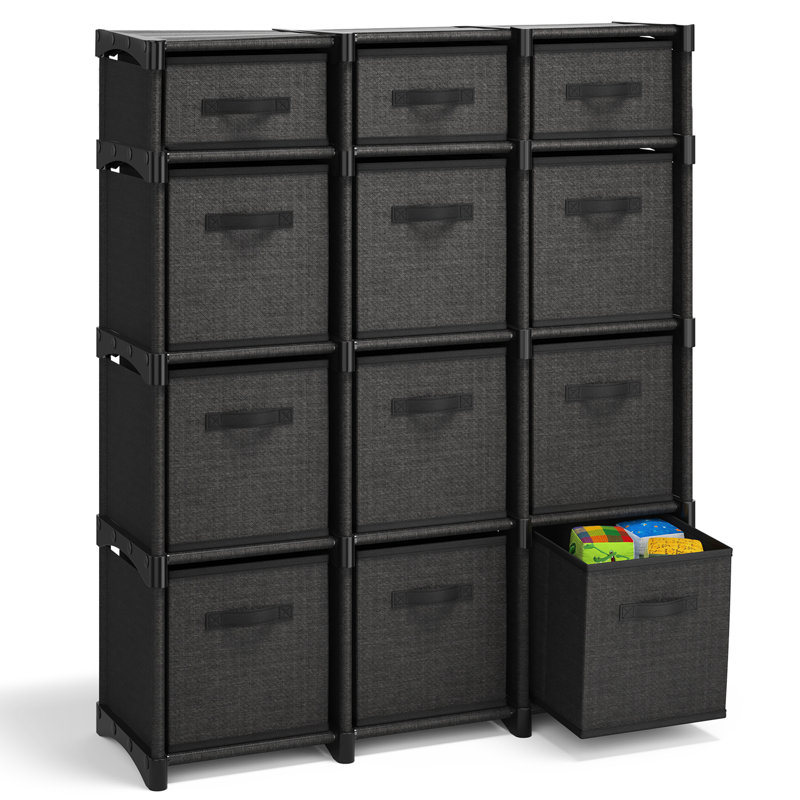 Britteny 12 Drawer Closet System, Black