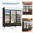 55 Cu Ft Commercial Beverage Refrigerator With Three Glass Doors