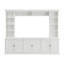 97.4-Inch 4-Piece Wall Unit Entertainment Centre for Elegant-Guest-Rooms - White
