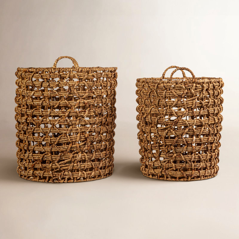 Round Water Hyacinth Baskets