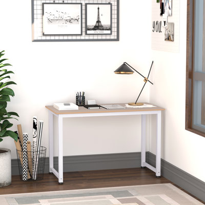 HOMCOM Computer Desk Writing Table Study Metal Frame 120 x 60 x 76cm