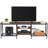 Pursley Industrial TV Stand for TVs up to 65 Inch, Brown Entertainment Center with Storage Shelves, Rustic Media TV Console Table for Living Room, Bedroom, or Gaming Room-2040188491-2040188485
